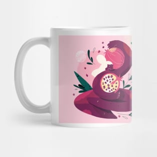 Fruit Ladies yoga pomegranate Mug